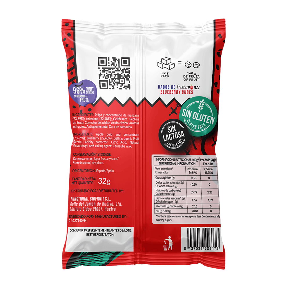 fruta pura  snack saludable con ingredientes naturales sin gluten sin lactosa