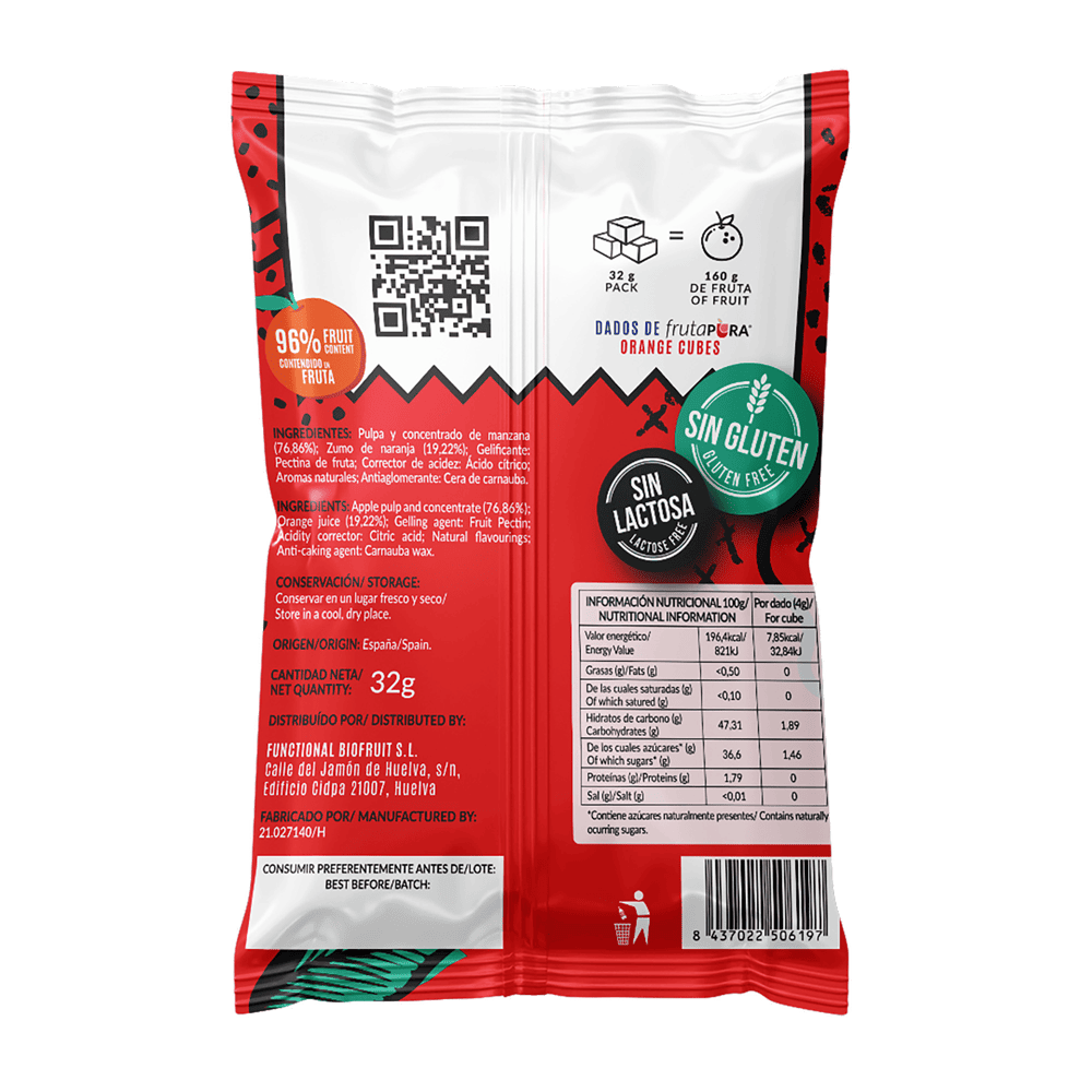 fruta pura pack snack saludable con ingredientes naturales
