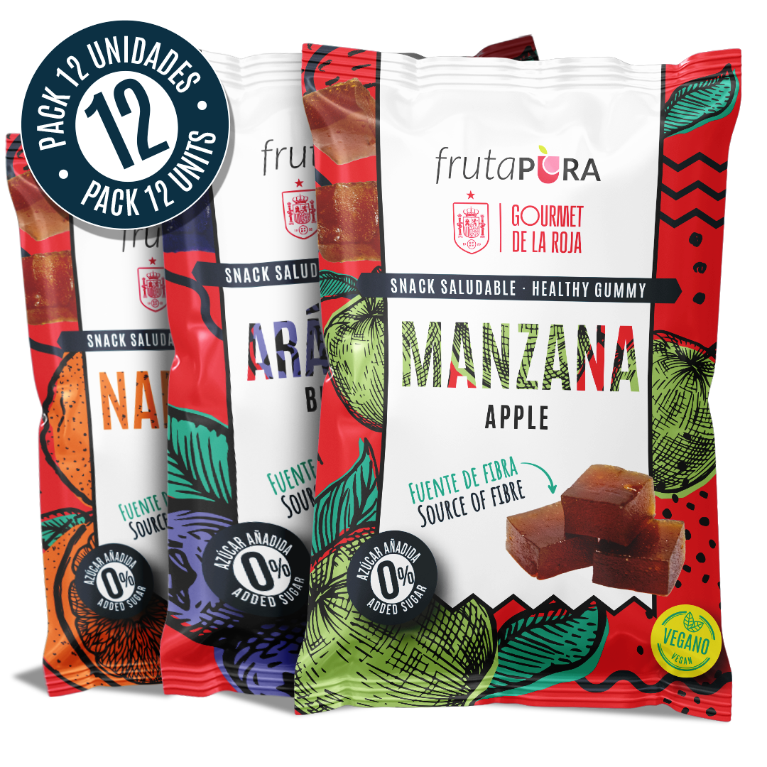 fruta pura  snack saludable con ingredientes naturales sin gluten sin lactosa
