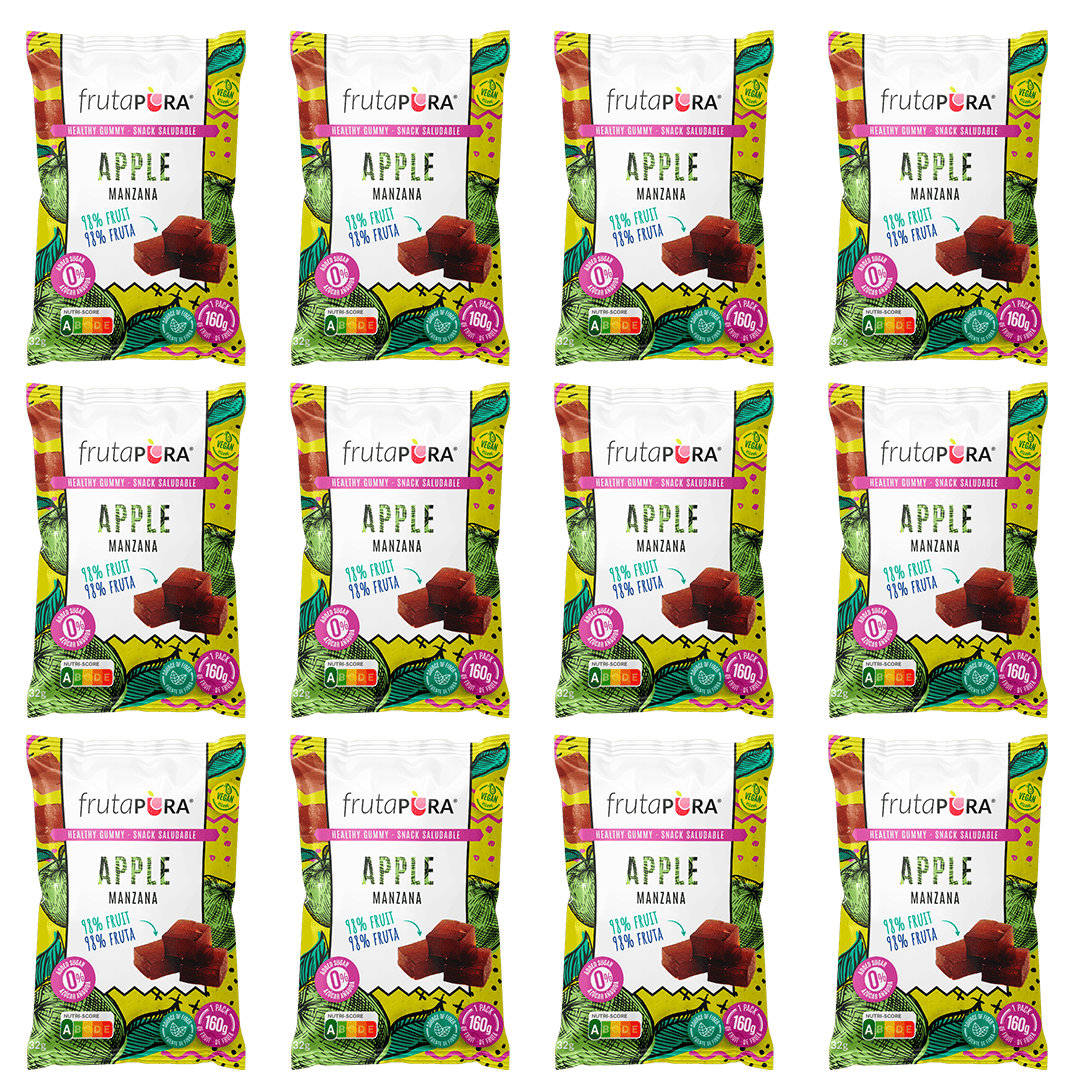 fruta pura snack saludable frutas manzana lactose free